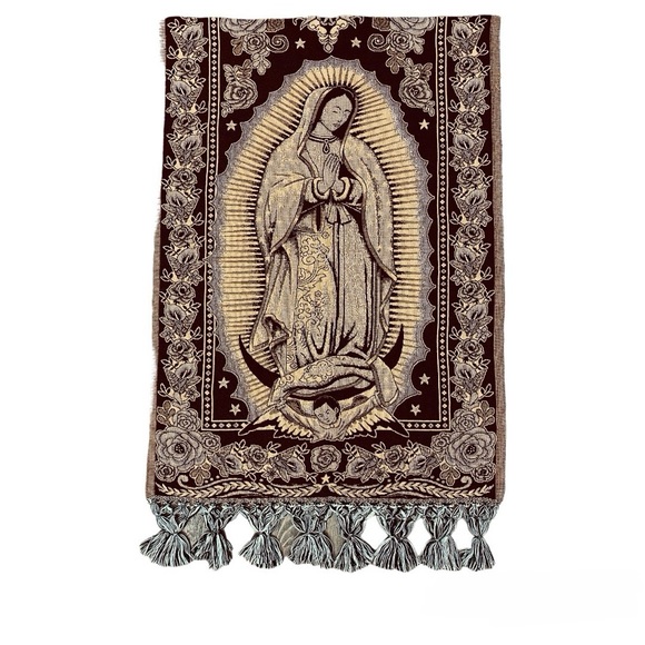 Our Lady of Guadalupe Baroque Shawl Scarf - Picture 9 of 11